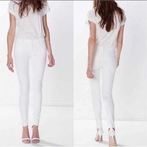 Mother Jeans The Looker Womens 27 Sleeping Beauty Mid Rise White Skinny